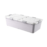 Maxbell Under Bed Storage Box Lidded Storage Bin for Under The Sofa Living Room Shoe Gray