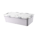 Maxbell Under Bed Storage Box Lidded Storage Bin for Under The Sofa Living Room Shoe Gray