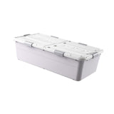 Maxbell Under Bed Storage Box Lidded Storage Bin for Under The Sofa Living Room Shoe Gray