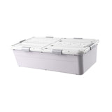 Maxbell Under Bed Storage Box Lidded Storage Bin for Under The Sofa Living Room Shoe Gray