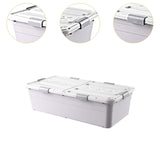 Maxbell Under Bed Storage Box Lidded Storage Bin for Under The Sofa Living Room Shoe Gray