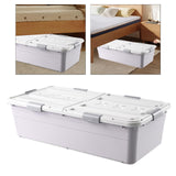 Maxbell Under Bed Storage Box Lidded Storage Bin for Under The Sofa Living Room Shoe Gray