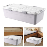 Maxbell Under Bed Storage Box Lidded Storage Bin for Under The Sofa Living Room Shoe Gray