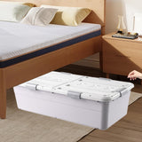 Maxbell Under Bed Storage Box Lidded Storage Bin for Under The Sofa Living Room Shoe Gray