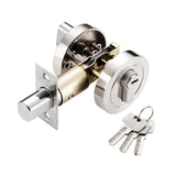 Maxbell Deadbolt Door Lock Contemporary Invisible Door Lock Single Cylinder Deadbolt Silver