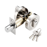 Maxbell Deadbolt Door Lock Contemporary Invisible Door Lock Single Cylinder Deadbolt Silver