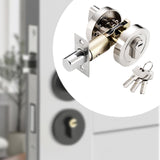Maxbell Deadbolt Door Lock Contemporary Invisible Door Lock Single Cylinder Deadbolt Silver