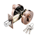 Maxbell Deadbolt Door Lock Contemporary Invisible Door Lock Single Cylinder Deadbolt Red Copper