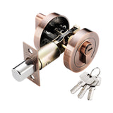 Maxbell Deadbolt Door Lock Contemporary Invisible Door Lock Single Cylinder Deadbolt Red Copper