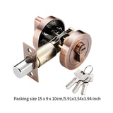 Maxbell Deadbolt Door Lock Contemporary Invisible Door Lock Single Cylinder Deadbolt Red Copper