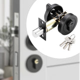 Maxbell Deadbolt Door Lock Contemporary Invisible Door Lock Single Cylinder Deadbolt Black