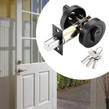Maxbell Deadbolt Door Lock Contemporary Invisible Door Lock Single Cylinder Deadbolt Black