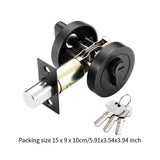 Maxbell Deadbolt Door Lock Contemporary Invisible Door Lock Single Cylinder Deadbolt Black