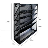 Maxbell Wall Mounted File Organizer Vertical Multilayer for Display files Newspapers Black