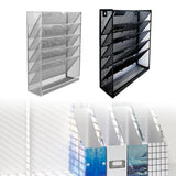 Maxbell Wall Mounted File Organizer Vertical Multilayer for Display files Newspapers Black
