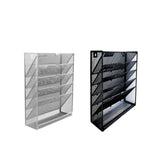 Maxbell Wall Mounted File Organizer Vertical Multilayer for Display files Newspapers Black