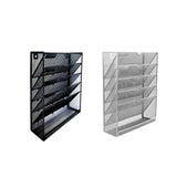 Maxbell Wall Mounted File Organizer Vertical Multilayer for Display files Newspapers Black