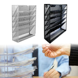 Maxbell Wall Mounted File Organizer Vertical Multilayer for Display files Newspapers Black