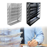 Maxbell Wall Mounted File Organizer Vertical Multilayer for Display files Newspapers Black