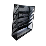 Maxbell Wall Mounted File Organizer Vertical Multilayer for Display files Newspapers Black