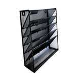 Maxbell Wall Mounted File Organizer Vertical Multilayer for Display files Newspapers Black