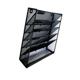 Maxbell Wall Mounted File Organizer Vertical Multilayer for Display files Newspapers Black