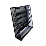 Maxbell Wall Mounted File Organizer Vertical Multilayer for Display files Newspapers Black