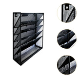 Maxbell Wall Mounted File Organizer Vertical Multilayer for Display files Newspapers Black