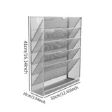 Maxbell Wall Mounted File Organizer Vertical Multilayer for Display files Newspapers Silver
