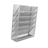 Maxbell Wall Mounted File Organizer Vertical Multilayer for Display files Newspapers Silver