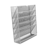 Maxbell Wall Mounted File Organizer Vertical Multilayer for Display files Newspapers Silver