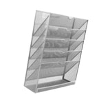 Maxbell Wall Mounted File Organizer Vertical Multilayer for Display files Newspapers Silver
