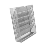 Maxbell Wall Mounted File Organizer Vertical Multilayer for Display files Newspapers Silver