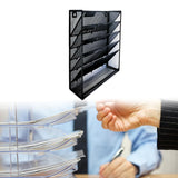 Maxbell Wall Mounted File Organizer Vertical Multilayer for Display files Newspapers Silver