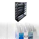 Maxbell Wall Mounted File Organizer Vertical Multilayer for Display files Newspapers Silver