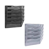 Maxbell Wall Mounted File Organizer Folder Modern Mesh Metal for Office files Papers Black