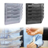 Maxbell Wall Mounted File Organizer Folder Modern Mesh Metal for Office files Papers Black