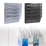 Maxbell Wall Mounted File Organizer Folder Modern Mesh Metal for Office files Papers Black