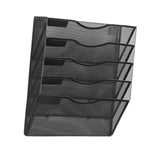 Maxbell Wall Mounted File Organizer Folder Modern Mesh Metal for Office files Papers Black