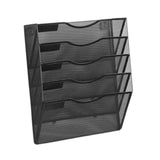 Maxbell Wall Mounted File Organizer Folder Modern Mesh Metal for Office files Papers Black
