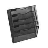 Maxbell Wall Mounted File Organizer Folder Modern Mesh Metal for Office files Papers Black