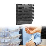 Maxbell Wall Mounted File Organizer Folder Modern Mesh Metal for Office files Papers Black