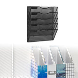Maxbell Wall Mounted File Organizer Folder Modern Mesh Metal for Office files Papers Black