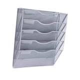Maxbell Wall Mounted File Organizer Folder Modern Mesh Metal for Office files Papers Silver