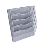 Maxbell Wall Mounted File Organizer Folder Modern Mesh Metal for Office files Papers Silver