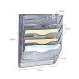 Maxbell Wall Mounted File Organizer Folder Modern Mesh Metal for Office files Papers Silver