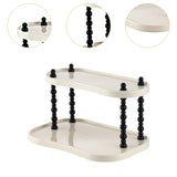 Maxbell Bathroom Counter Organizer Coffee Bar Organizer for Bedroom Kitchen Bathroom 2 Layer Large Base