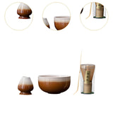 Maxbell Matcha Whisk Set Portable Matcha Set for Tea Lover Tea Preparation Tea House Coffee White Thread