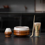 Maxbell Matcha Whisk Set Portable Matcha Set for Tea Lover Tea Preparation Tea House Coffee White Wave