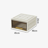 Maxbell Foldable Storage Box Stackable Cabinet Bin for Closet Office Cabinet 26cm Height